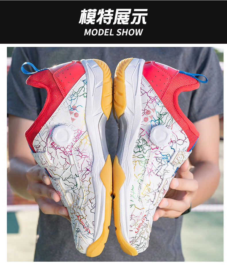 In Stock Couple Style Fashion Badminton Shoes New Style Mandarin Duck Table Tennis Tennis Non-Slip Wear-Resistant Sports Shoes