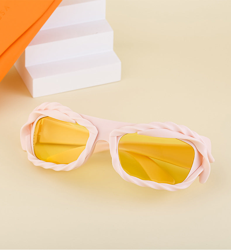 New Y2K Irregular Sunglasses for Women, Cycling Lace Sunglasses, Women's European and American Style Performance Glasses sunglasses