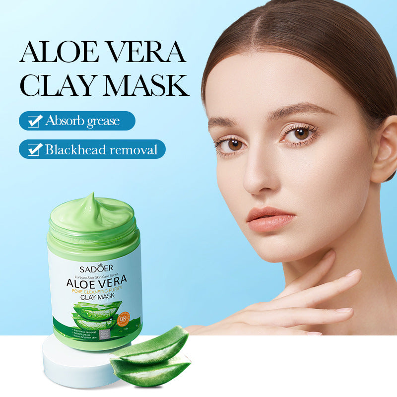 Aloe Vera Mud Mask100gSADOER Clean pores and refine skin gel mask cross-border wholesale