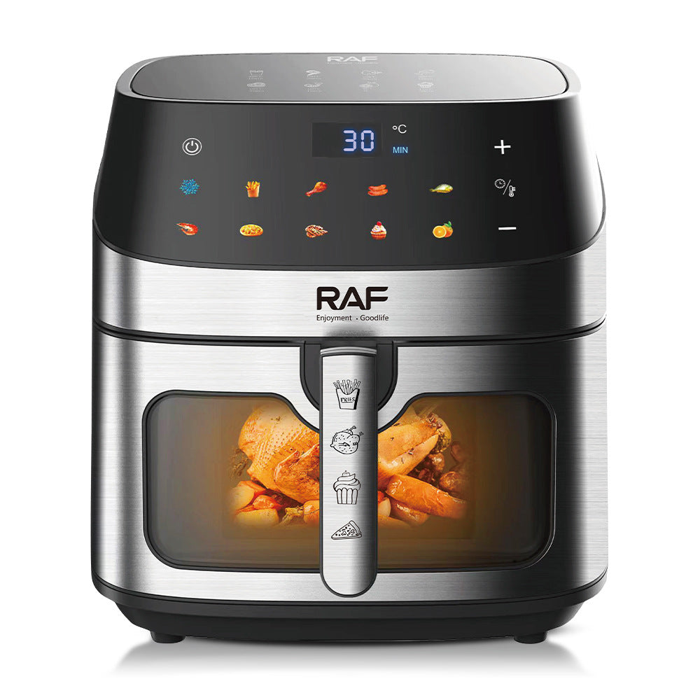 RAF European Standard Air Fryer10L Large Capacity Household Oil-Free Fryer Smokeless Electric Grill Electric Cooking Pot