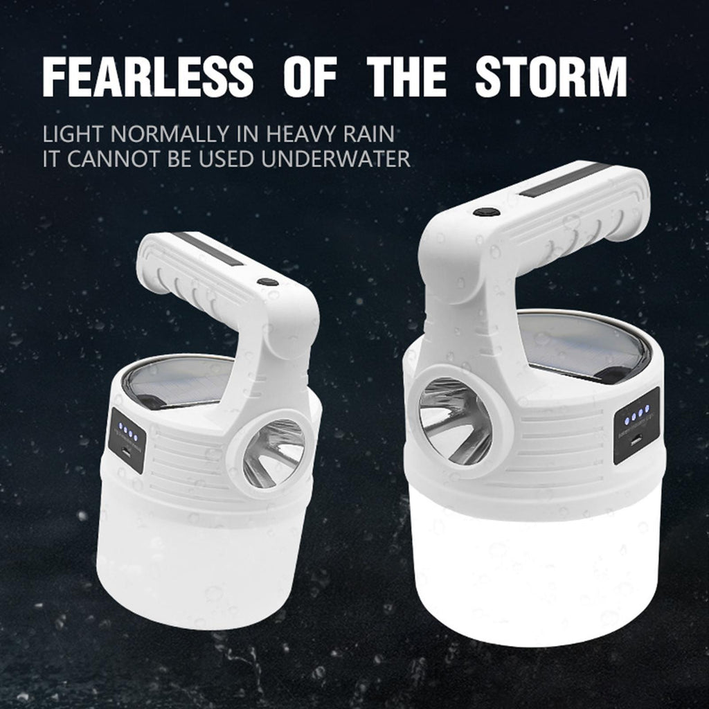 New Solar Light Rechargeable Tent Light Outdoor Camping Light LED Portable Camping Lantern USB Rechargeable Emergency Light