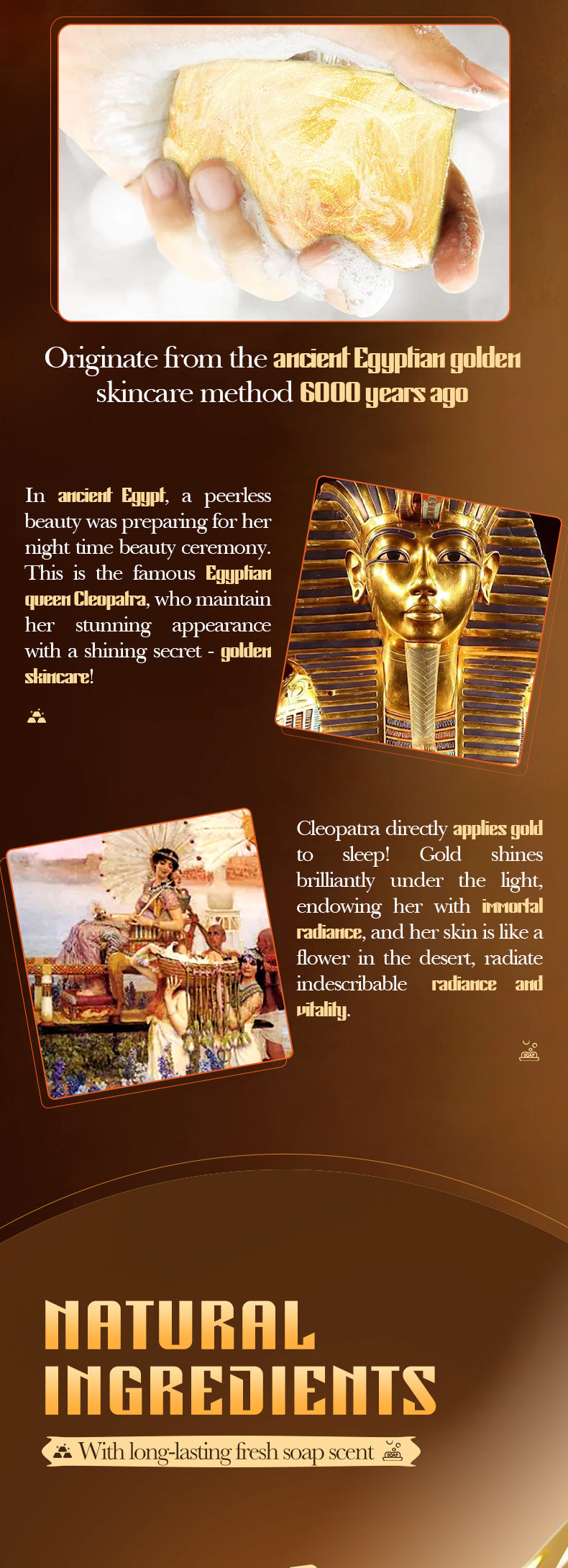 24K Gold Handmade Essential Oil Soap SADOER Universal Handmade Soap for Body Cleansing Cross-Border Wholesale