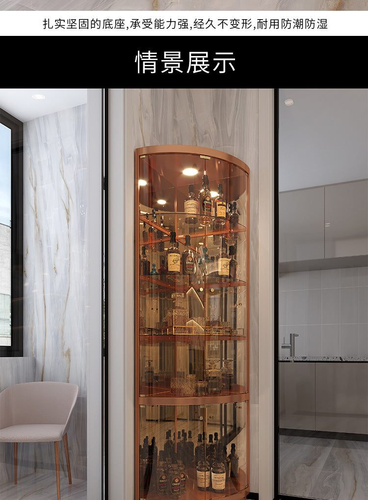 Glass Door Wine Cabinet Display Cabinet Living Room2022New Wine Rack Internet Celebrity Small High-End Light Luxury Modern Home Wall-Mounted
