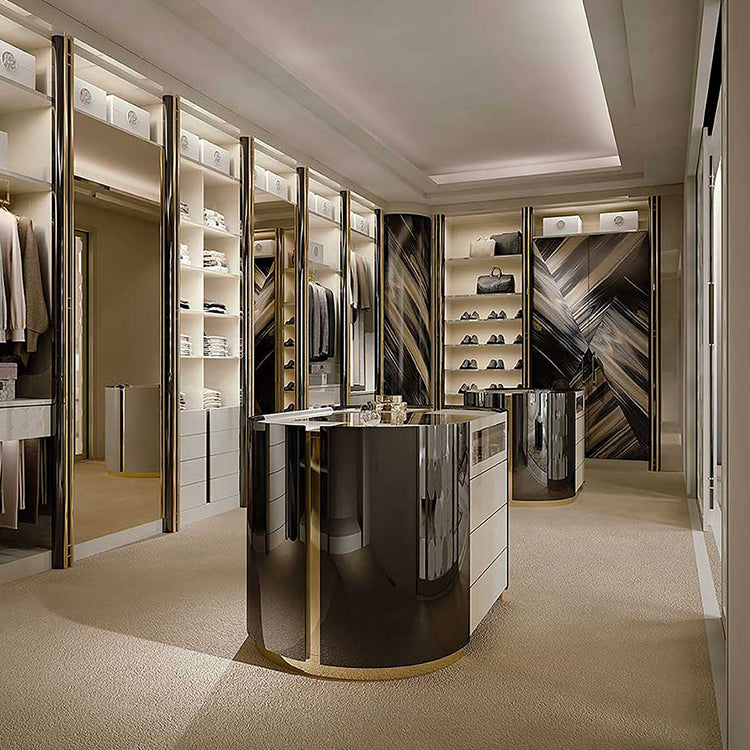 Best Selling in 2024 Luxury Bedroom Wall Wardrobe Design Custom Glass Door Wardrobe Bedrooms Walk in Closet