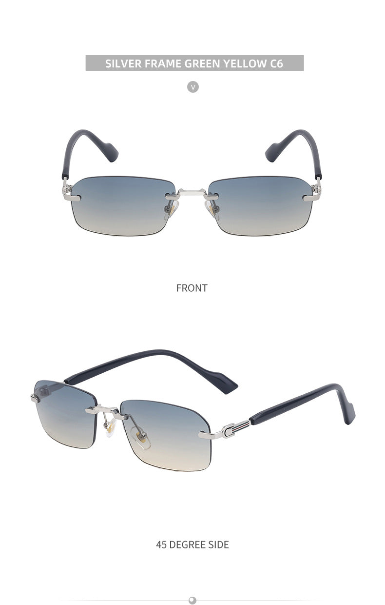 European and American new style square frame sunglasses for women INS Windproof Sunglasses for Men Driving Glasses sunglasses