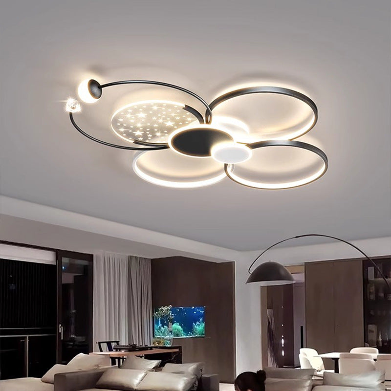 Zhongshan Lamp New Model Living Room Lamp Modern Simple Elegant Full Spectrum High-end Main Lamp Whole House Package Combination Lighting Fixture