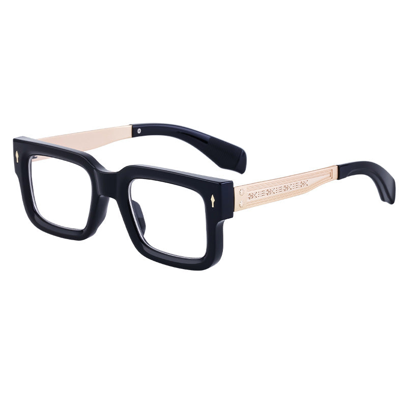Fashion Square Frame Non-Prescription Glasses for Men, Can Be Fitted with Prescription Lenses, Optical Frame, Small Frame Glasses, Hot Sale
