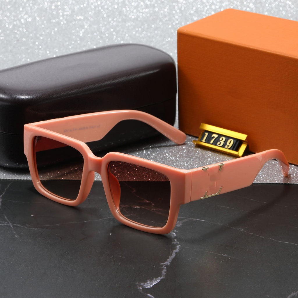 New Fashion Large Frame Square Lens Women's High-end Sunglasses European and American Trend Outdoor Sunshade Wholesale