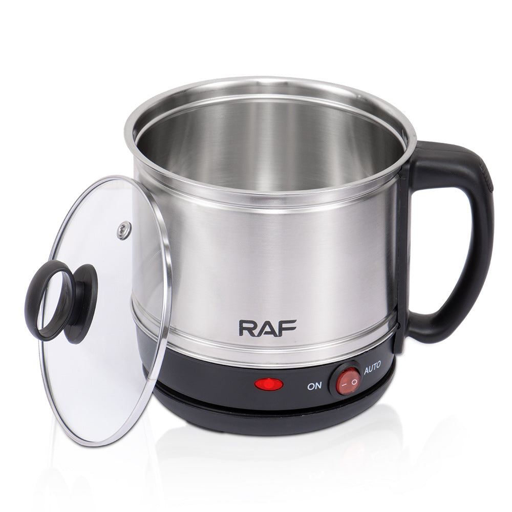 RAF Portable Stainless Steel Electric Kettle for Home Use, Single Person Electric Cooking Cup, Integrated Instant Noodle Pot, Electric Cooking Pot