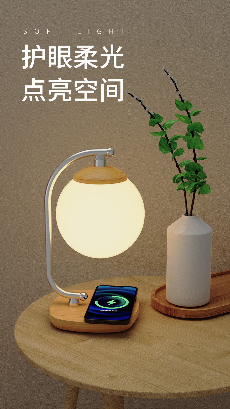 Creative Desk Lamp led Study Student Desk Lamp Wireless Charging Reading Desk Lamp Color Adjustment Moon Lamp Amazon Bestseller