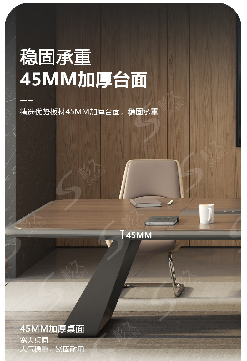 Office Conference Table Long Table Simple Modern Long Strip Table Conference Room Table and Chair Set Lacquered Large Employee Training Table