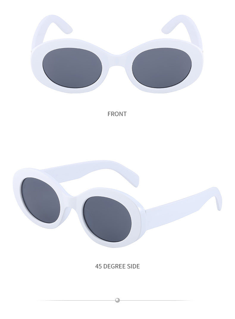 Fashion Round Frame Sunglasses for Women Trendy European and American Style ins Small frame sunglasses for women outdoor sun protection glasses shades