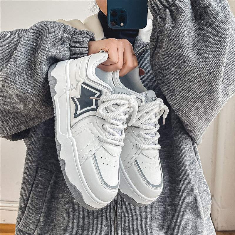 Men's Trendy Shoes2025New American Retro Niche Casual Sneakers ins Internet Celebrity Versatile White Sneakers