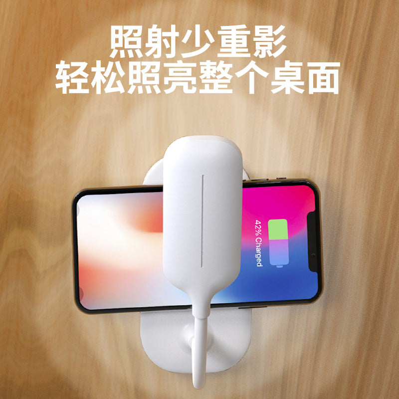 Three-level Light Adjustment Eye Protection Desk Lamp Multi-functional Wireless Charging Student Special Lamp Bright Enough Bedroom Reading Lamp