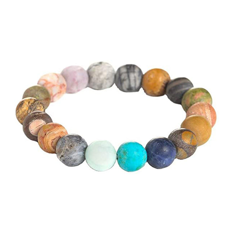 Hot-Selling Universe Galaxy Solar System Eight Planets Bracelet Guardian Star Natural Stone Bead Bracelet Seven Meridians Bracelet
