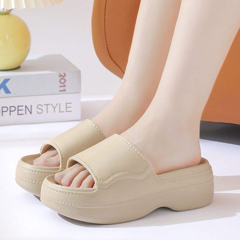 Thick Bottom eva Women's Summer New Indoor Slippers ins Cute Bowknot Sandals Non-Slip Height Increasing Outdoor Fashion