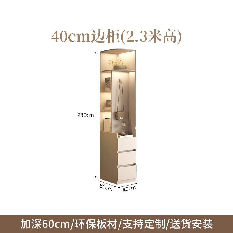 Cream Style Sliding Door Wardrobe Modern Simple Bedroom Home Use Sliding Door Cabinet Light Luxury Sliding Door Coat Wardrobe