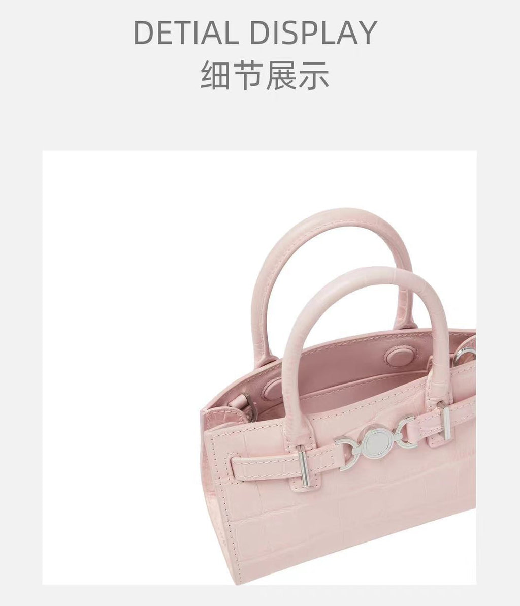 Let Me Shine Zhao Lusi Xu Yan Same Style Punch Bag2025New crocodile leather pattern handbag single shoulder crossbody bag