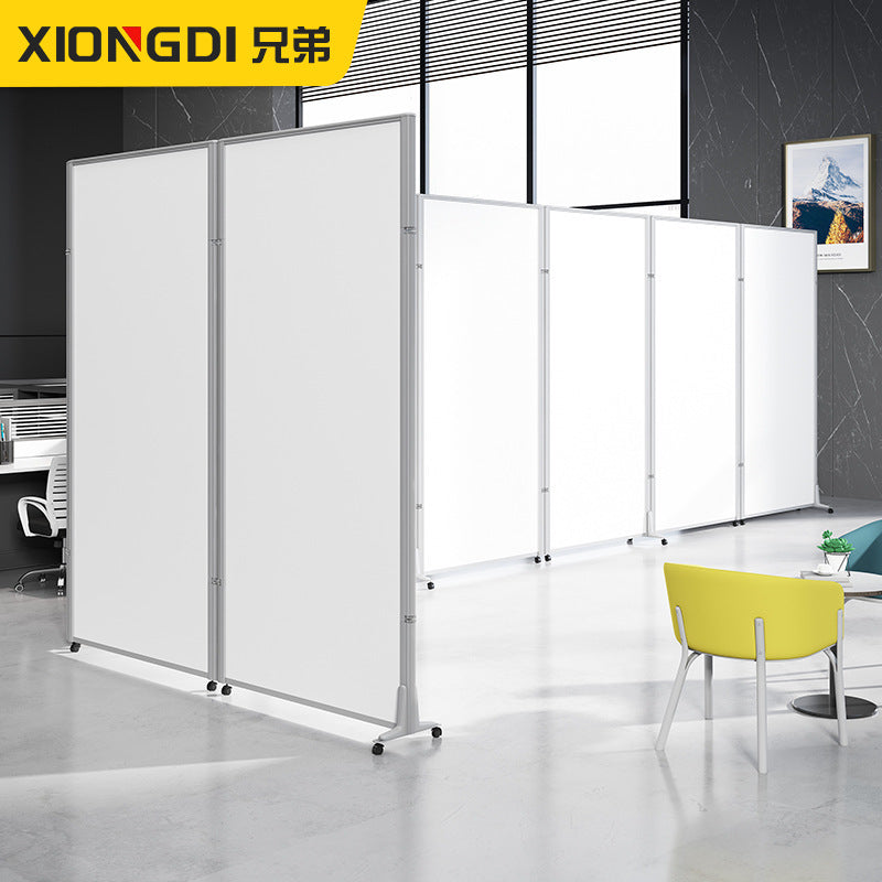 Office Mobile Screen Partition Simple Modern Folding Workshop Simple Movable Screen Sliding Partition Wall Panel