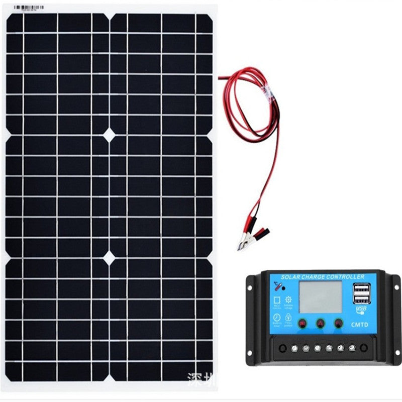 30W Flexible Solar Charging Panel Pressure Resistance Solar Charger for Rechargeable Battery