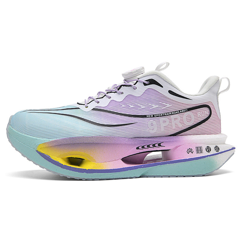 Red Rabbit9PRO Summer Breathable Jacquard Lightweight Sports Shoes with Rotating Buckle Casual Shoes Popcorn Carbon Plate Hollow Running Shoes