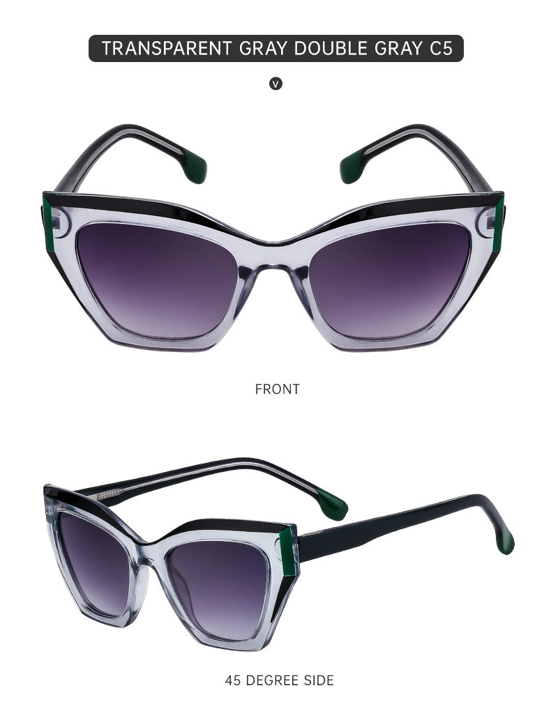 European and American Fashion Cat Eye Sunglasses for Women Hollow High-end Sunglasses Wholesale Glasses sunglasses