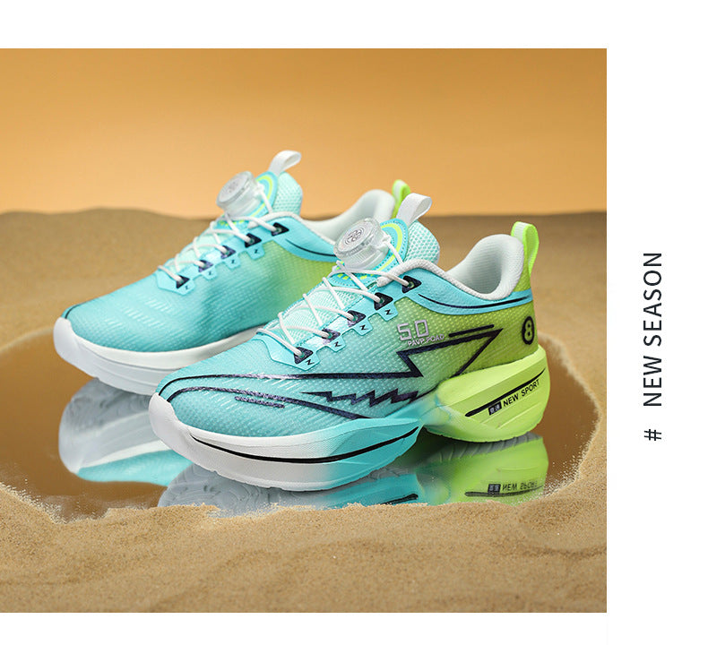 2025Summer New Boys' Shoes for Older Children Lightweight Shock-Absorbing Sports Shoes Mesh Breathable Professional Racing Running Shoes