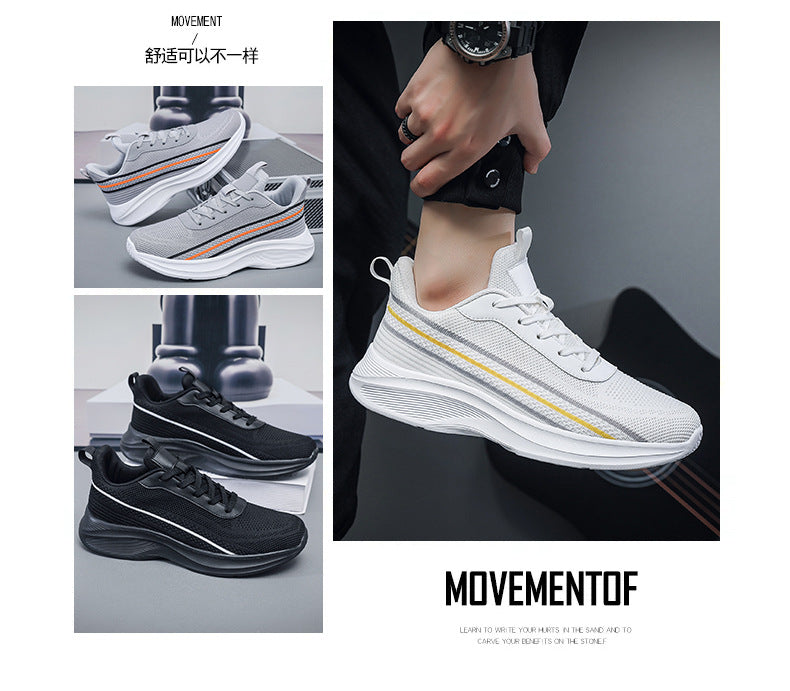 2025Spring and Autumn New Style Foreign Trade Casual Fashion Men's Shoes Breathable Trendy Versatile Comfortable Sports Running Shoes