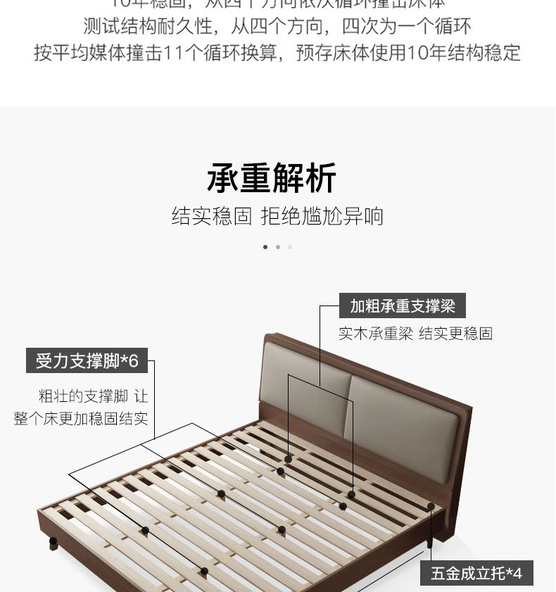 Modern Minimalist Air Pressure High Box Bed Nordic Tatami Bed Home Bedroom Master Double Storage Platform Bed