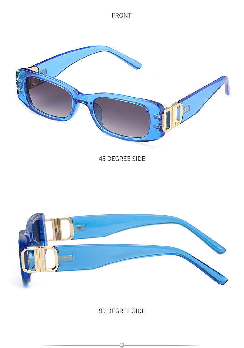 New Small Frame Sunglasses for Women, European and American Fashion, Internet Celebrity Style, High-End Glasses Trend sunglasses