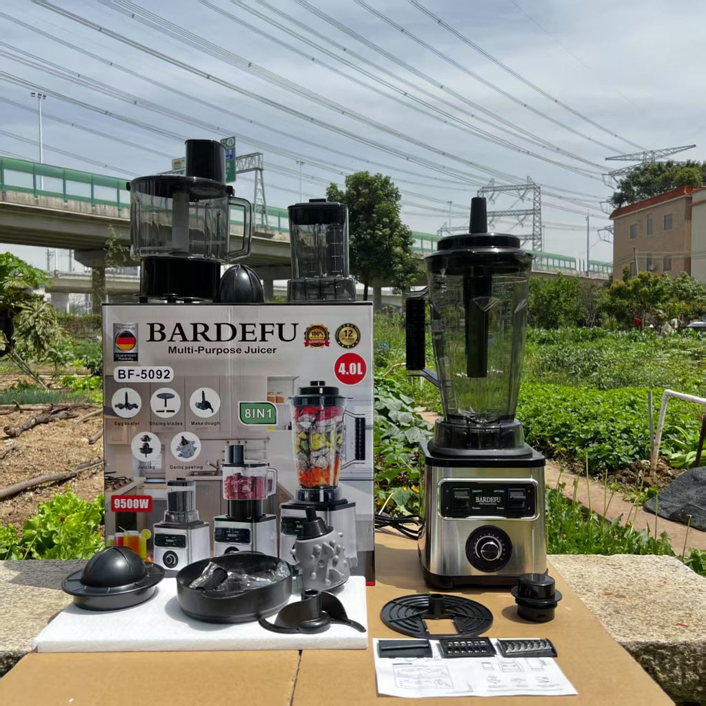 8in1blender Pure Copper Stainless Steel High-Power Meat Grinder Ice Crusher Juicer Blender with Dual Cup Design