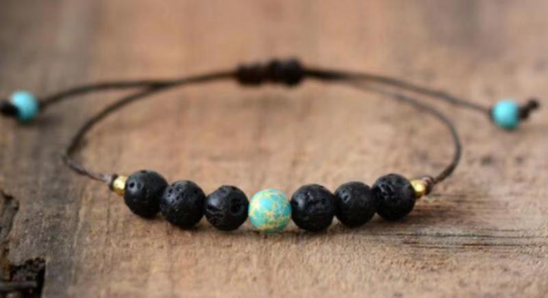 Tiger Eye Elastic Bracelet Adjustable Colorful Beaded Handmade Wrapped Bracelet Volcanic Double Row Woven Bracelet