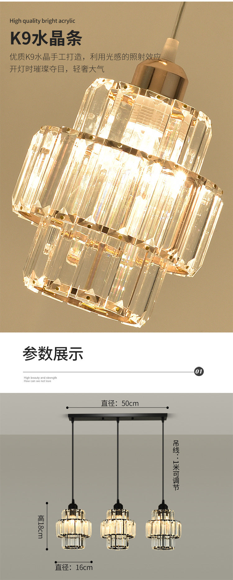 Restaurant Pendant Light Three-Head Modern Minimalist Bar Creative Dining Table Bedroom Unique Living Room Dining Room Grand Nordic Lighting