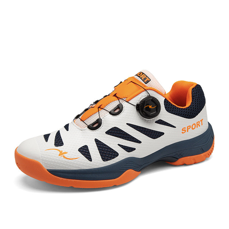 Plus Size New Luxury Fashion Rotating Buckle Badminton Shoes Trendy Versatile Tennis Table Tennis Sports Shoes