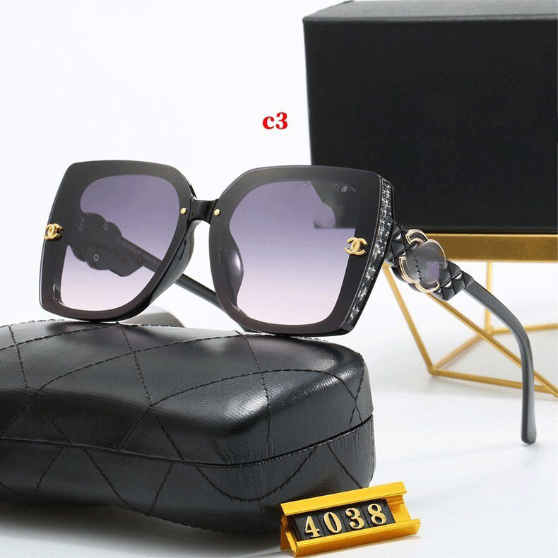 Xiangjia New Large Frame Glasses Fashion Trend Street Style Sunglasses Outdoor Travel UV Protection Sunglasses