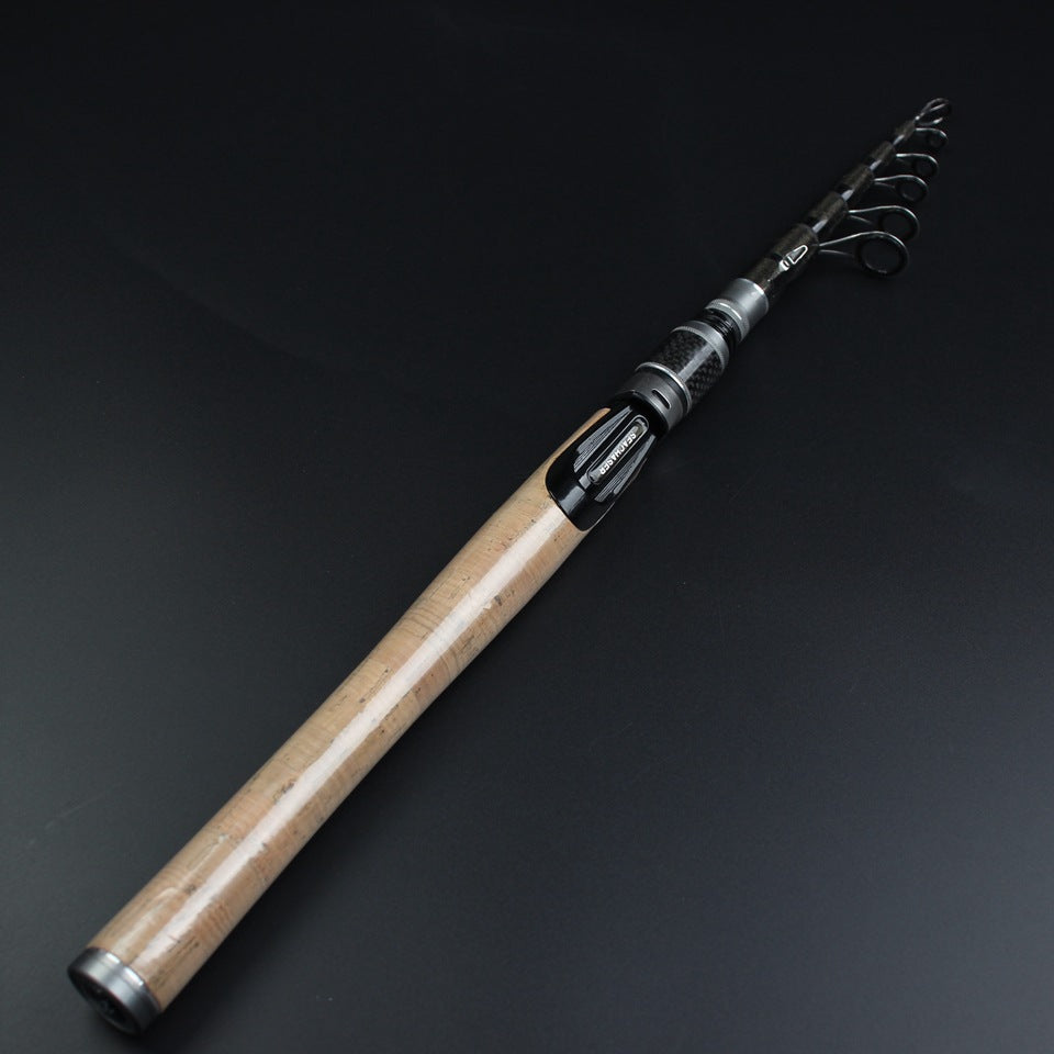 Portable Sea Rod Set with Wooden Handle, Fishing Reel, Telescopic Lure Rod, Fishing Gear, Wholesale from Fishing Rod Manufacturer