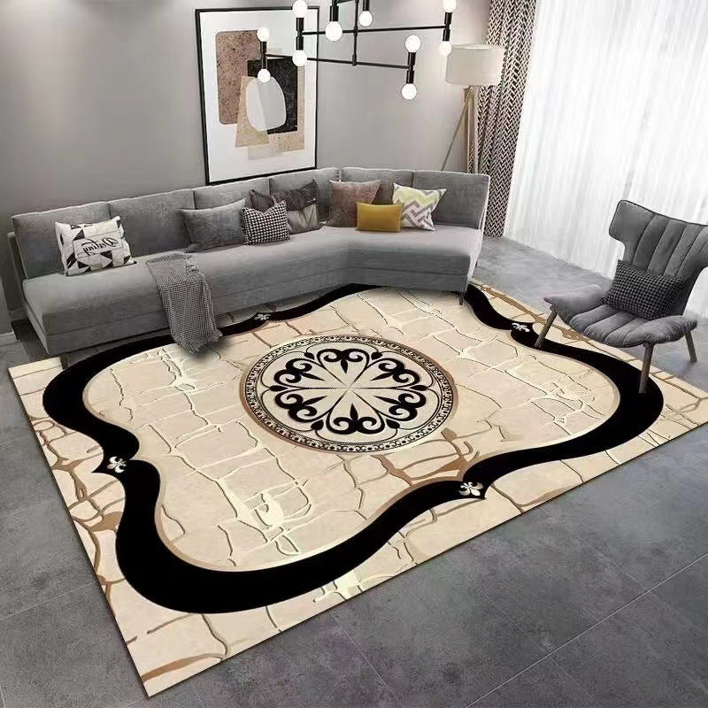 Wholesale Crystal Velvet Light Luxury Carpet Living Room Sofa Coffee Table Mat Modern Bedroom Carpet Home Full Carpet