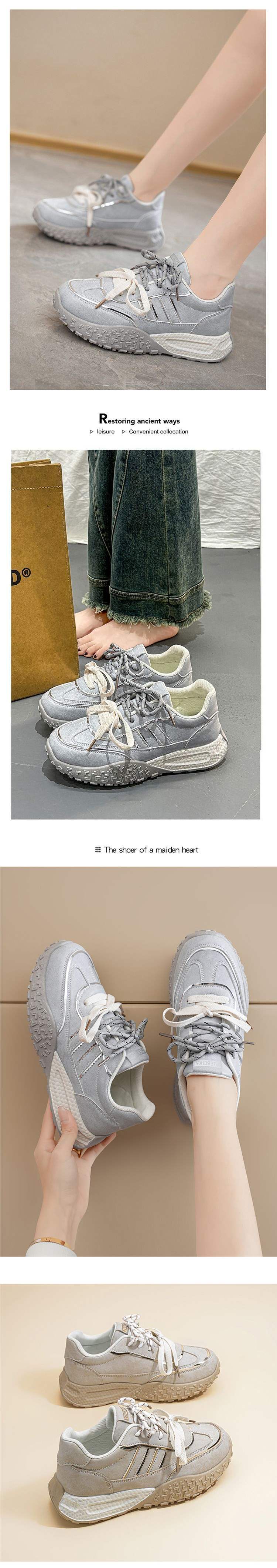 2025Summer women's shoes new breathable shoes for women ins Korean Style Versatile Thick-Soled Sneakers Casual Dad Trendy Shoes