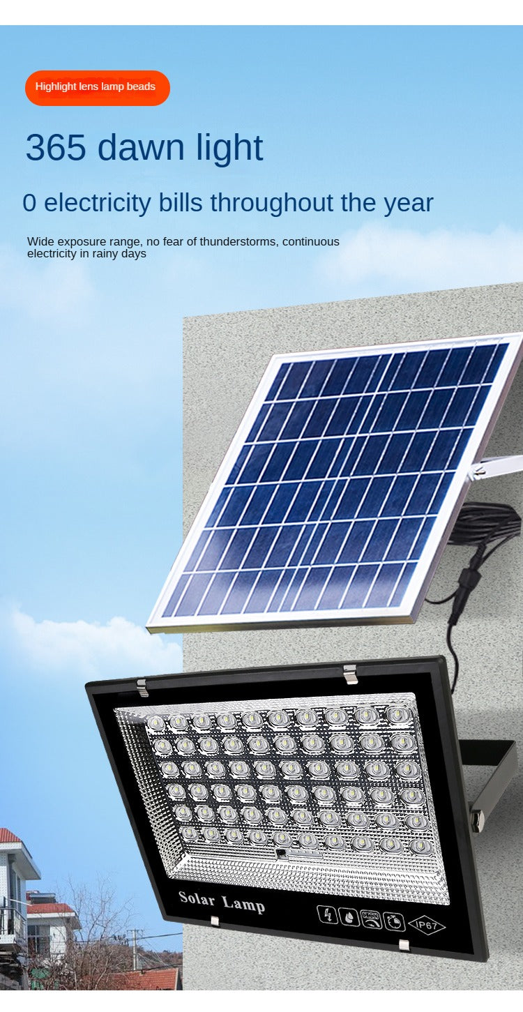 Ip65 Stadium Lighting Site Factory Warehouse Wholesale Waterproof Solar Flood Light