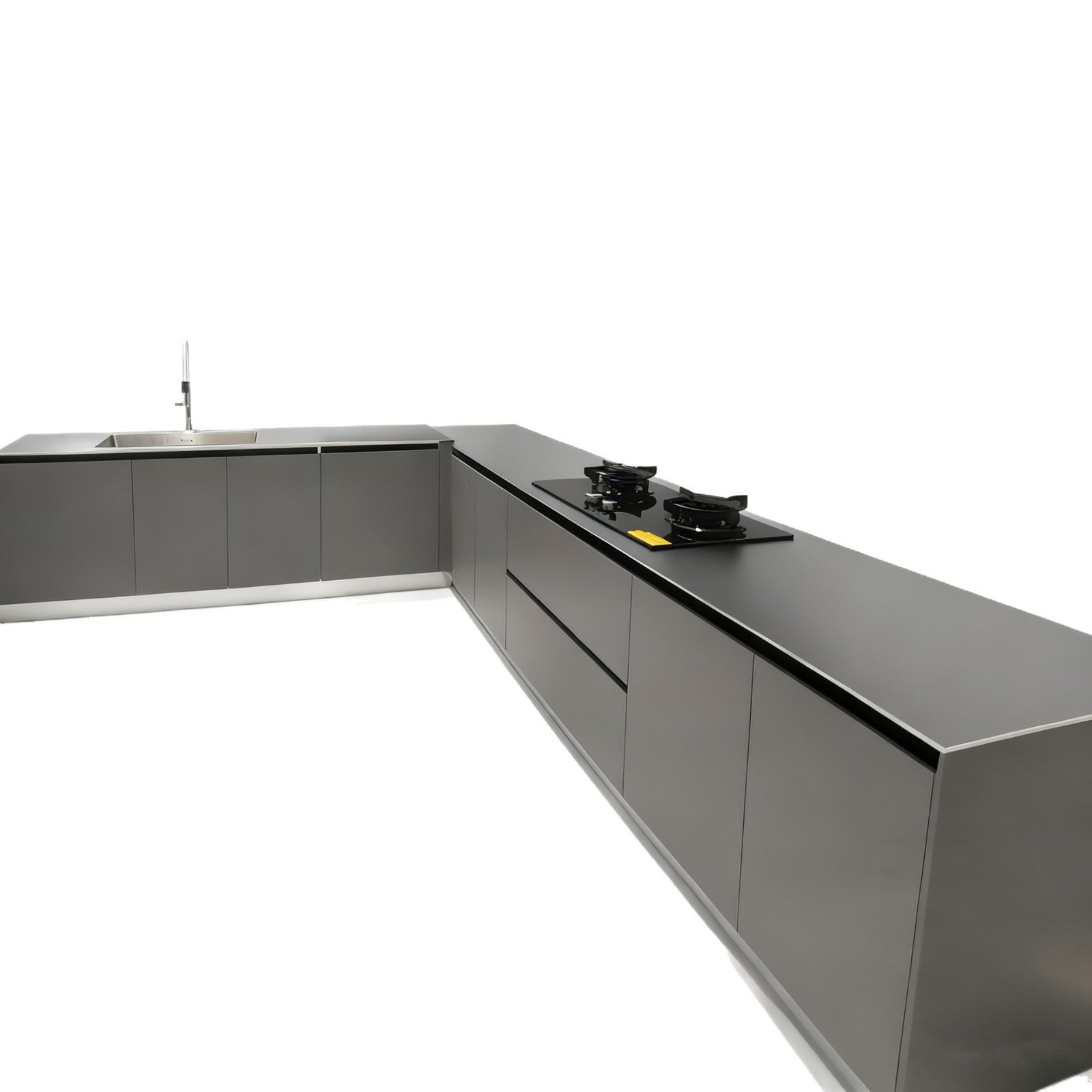 Custom Whole House Honeycomb Aluminum Alloy Kitchen Cabinets Wall Cabinets Integrated Assembly Stove Home Factory