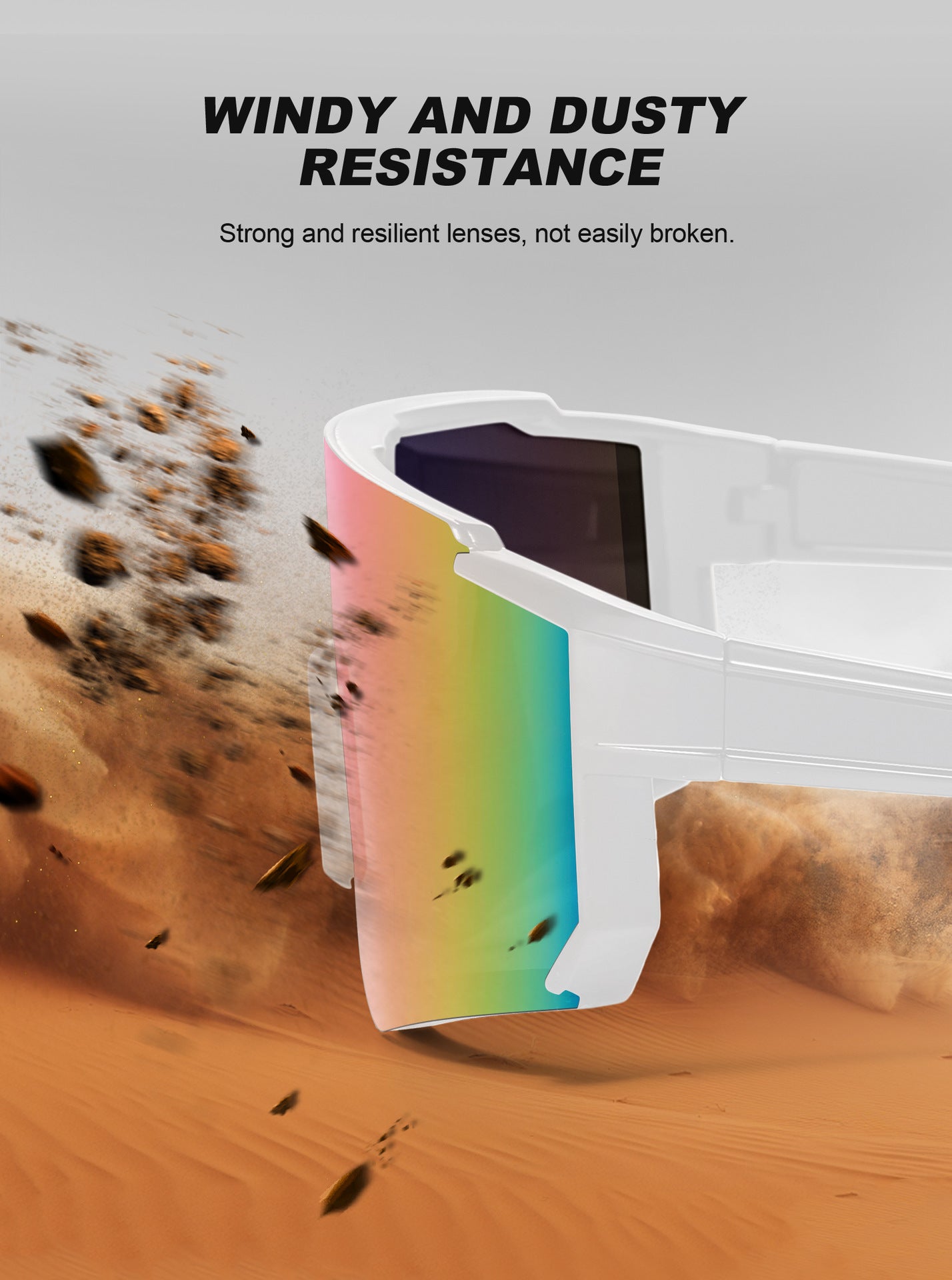 Outdoor Cycling Windproof Sunglasses for Men and Women, European and American Style One-piece Mountaineering Polarized Sunglasses Wholesale sunglasses