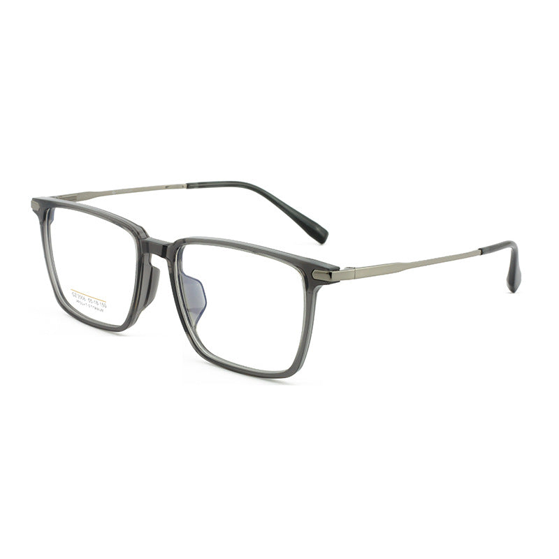 Commuting Casual Glasses Frame Half Titanium Men's Women's Glasses Frame Plain Frame Metal Frame Myopia Versatile Large Frame
