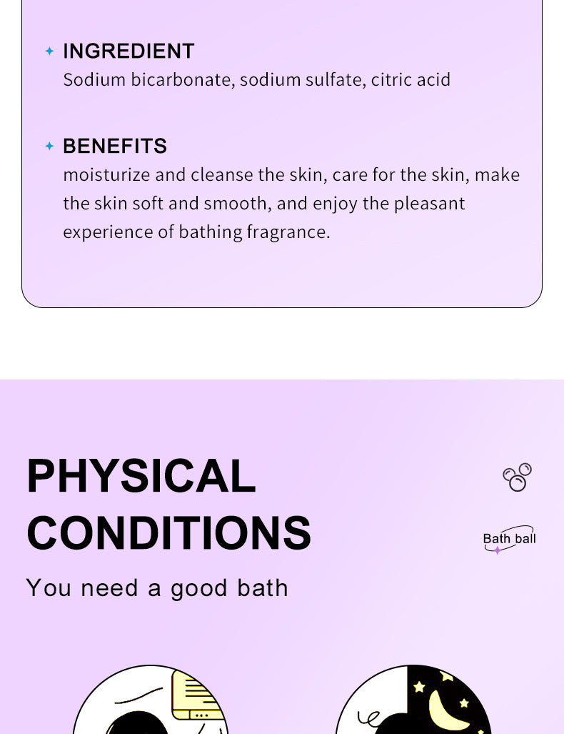 Full English Dried Flower Explosive Bath Salt Ball100gSADOER Clean Fragrance Bath Ball  Wholesale