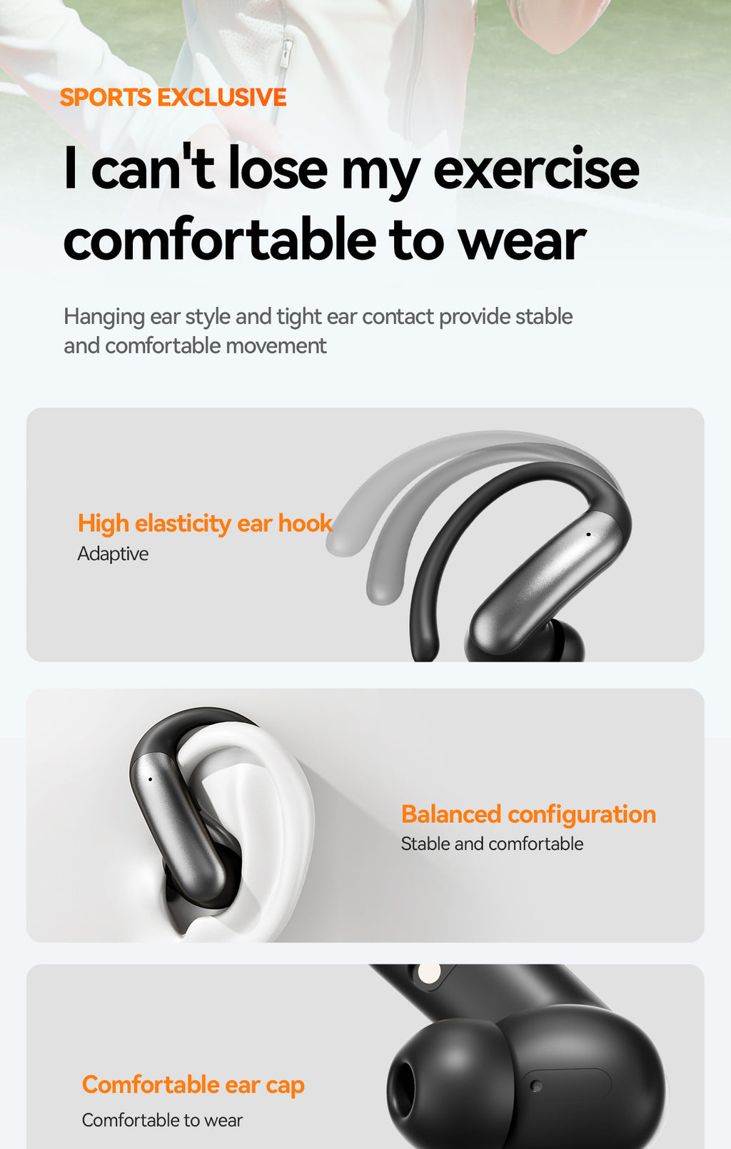 New M144Long Battery Life Ear-Hook and In-Ear Headphones Private Model High Appearance Wireless Bluetooth Headphones Wholesale
