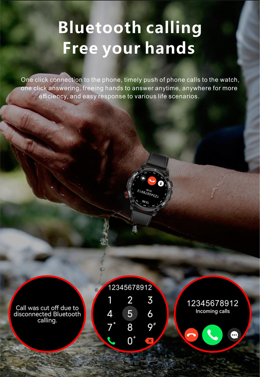 W10 Pro Smart Watch Bluetooth Call True Heart Rate Step Sleep IP68Deep Waterproof GPS Positioning and Three-Proof