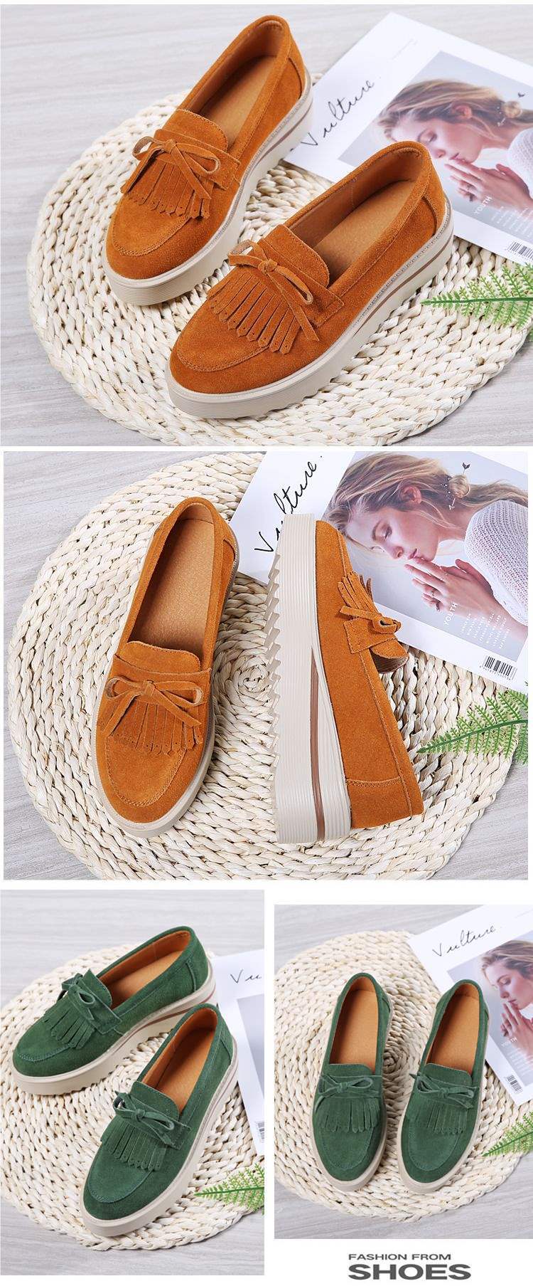 VIVIDENT New Spring and Autumn Platform Shoes for Women, Thick Sole Wedge, Large Size Slip-On Casual Mom Shoes