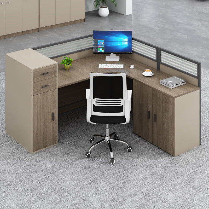 Office Desk Simple Modern Staff Desk with Rest Bed Employee Desk Furniture Partition Screen Cubicle