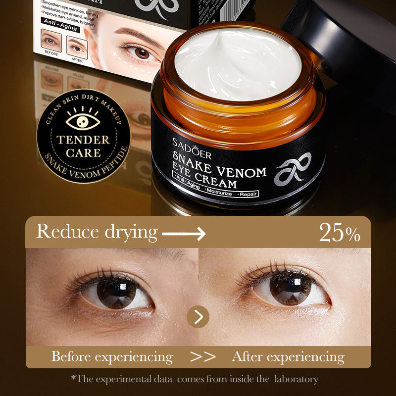 Full English Snake Venom Peptide Eye Cream SADOER Hydrating and Moisturizing Improves Dark Circles, Eye Bags, and Eye Wrinkles  Wholesale