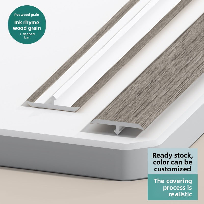 PVC Edge trim T Wooden floor trim strip, wooden threshold edge trim, tile joint decorative strip, doorway stone edge trim strip