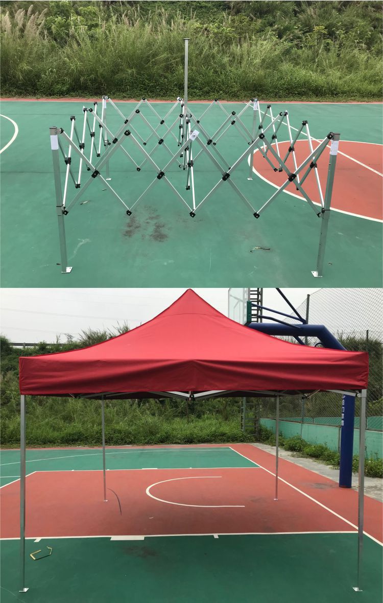 Aluminum Alloy Stainless Steel Four-Legged Four-Corner Tent Outdoor Folding Telescopic Sunshade Tent Car-Mounted Rain Shelter Stall Wholesale